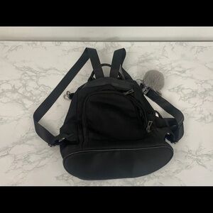 Charmore Mini Backpack - Purse, Black Faux Leather   Zip Around Lined St…​​
